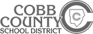 Cobb County School District logo in grayscale.