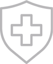 Gray health insurance shield icon