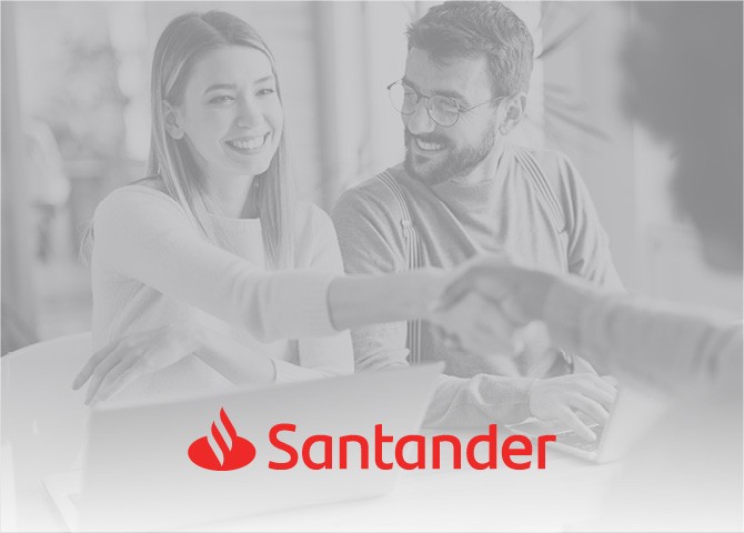 Cover of the Santander case study document.