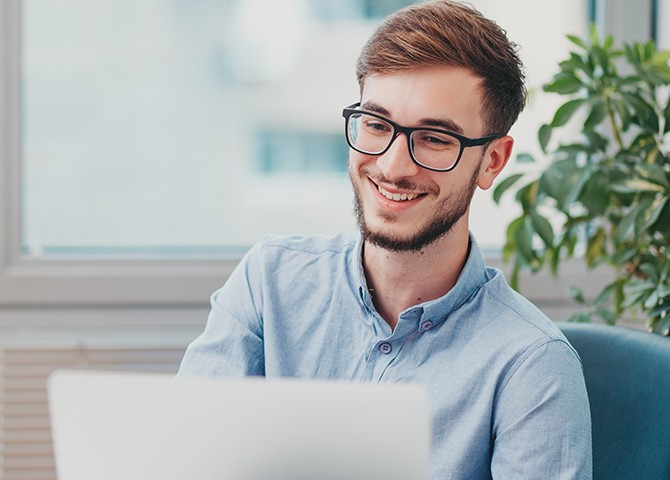 man on laptop