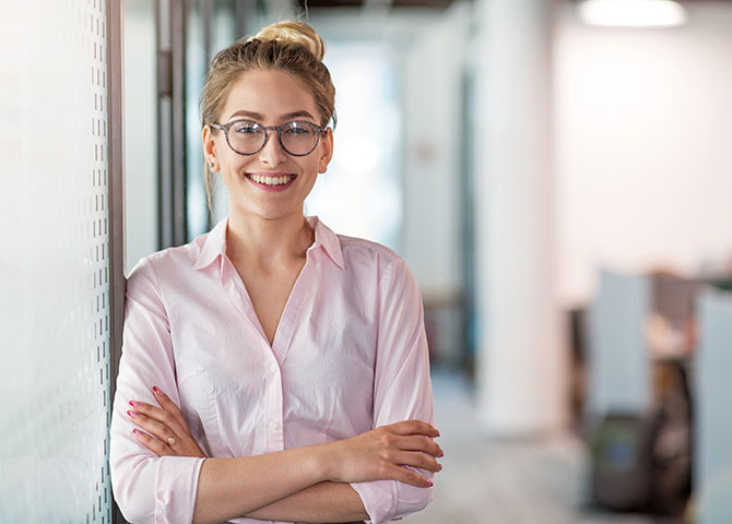 woman smiling