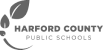 Harford County Public Schools logo in grayscale.