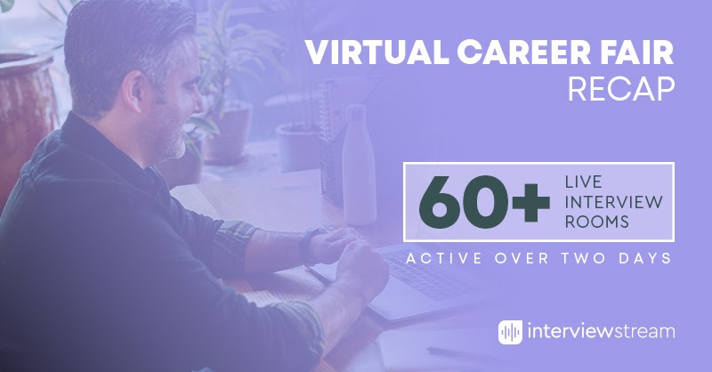 60+ interviewstream connect live interview rooms were used at the OPEF virtual career fair