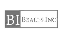 Bealls logo in grayscale.