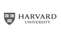 Harvard University logo in grayscale.