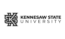 Kennesaw State University logo in grayscale.