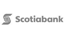 Scotiabank logo in grayscale.