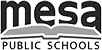 Mesa Public Schools logo in grayscale.
