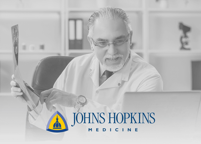 Cover of the Johns Hopkins Health System case study document.