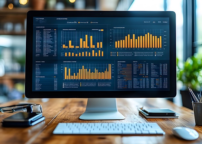 Data-driven recruiting analytics on a computer screen.